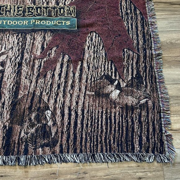 Hatchie Bottom Outdoor Products Woven Throw Tapestry Blanket 62x48 Inch Fringe - Picture 4 of 7